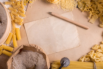 Image showing Different pasta 