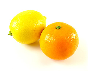 Image showing lemon and mandarin
