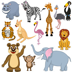 Image showing Set of 12 Cartoon Animals