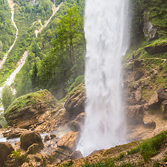 Image showing Pericnik waterfall in Triglav National Park, Julian Alps, Slovenia.