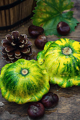 Image showing still life with autumn squash