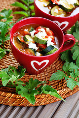 Image showing tomato and zucchini soup