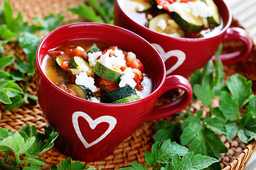 Image showing tomato and zucchini soup