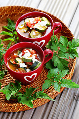 Image showing tomato and zucchini soup