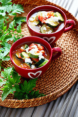 Image showing tomato and zucchini soup