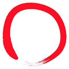 Image showing red grunge circle