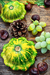 Image showing still life with autumn squash