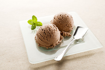 Image showing Chocolate ice cream 