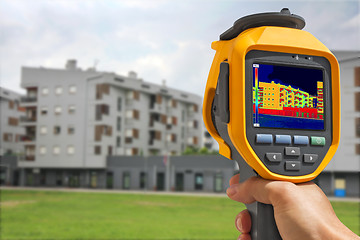 Image showing Recording Building With Thermal Camera