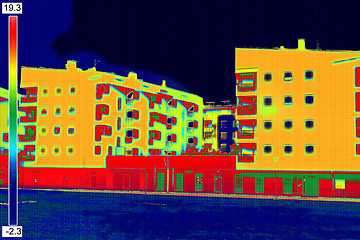 Image showing Thermovision image on Residential building