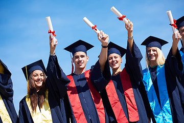 Image showing young graduates students group