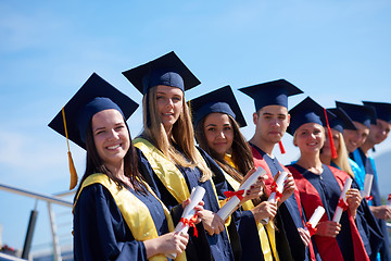 Image showing young graduates students group