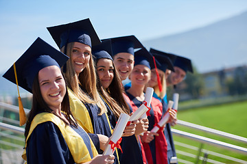 Image showing young graduates students group