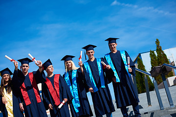 Image showing young graduates students group