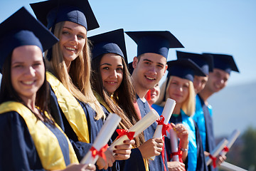 Image showing young graduates students group