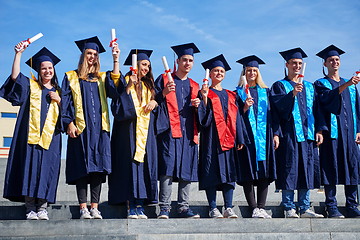 Image showing young graduates students group