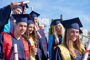 Image showing young graduates students group