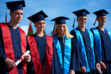 Image showing young graduates students group