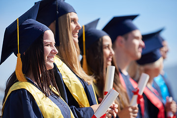 Image showing young graduates students group