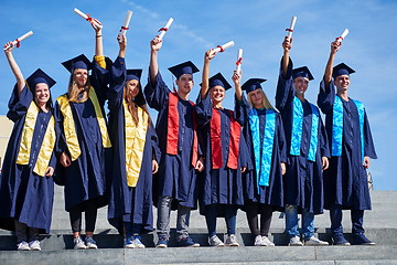 Image showing young graduates students group