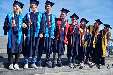 Image showing young graduates students group