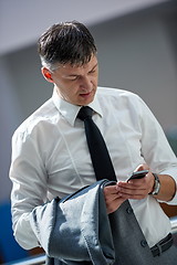 Image showing business man using phone