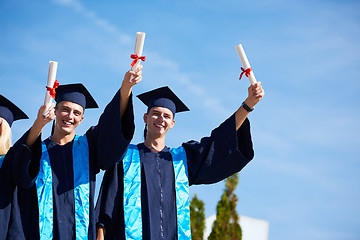 Image showing young graduates students group