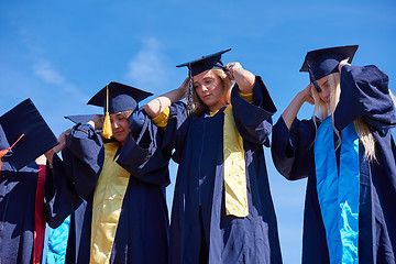 Image showing young graduates students group