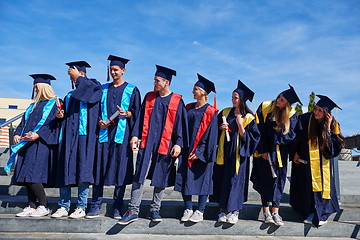 Image showing young graduates students group