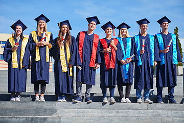 Image showing young graduates students group