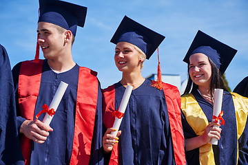 Image showing young graduates students group