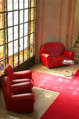 Image showing Sofas stained glass