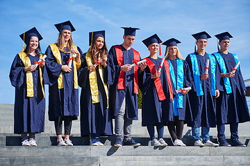 Image showing young graduates students group