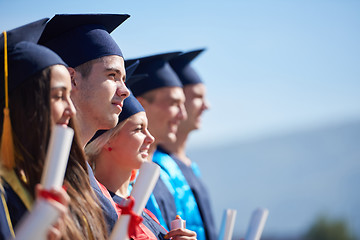 Image showing young graduates students group