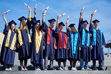 Image showing young graduates students group