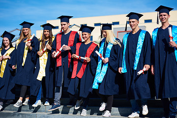 Image showing young graduates students group