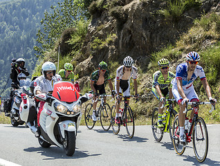 Image showing The Breakaway on Col D'Aspin - Tour de France 2015