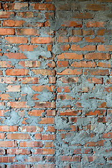 Image showing Photo texture of a brick wal