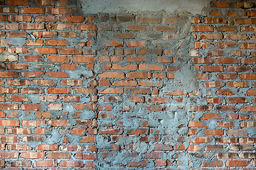 Image showing Photo texture of a brick wal