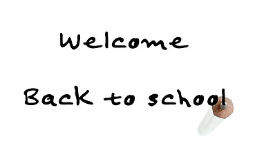 Image showing Welcome Back to School