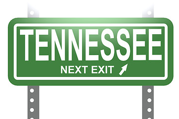 Image showing Tennessee green sign board isolated