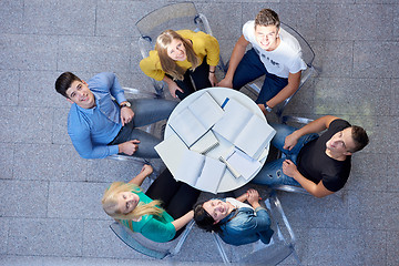 Image showing group of students  top view