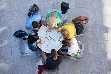 Image showing group of students  top view