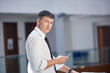 Image showing business man using phone