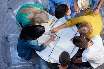 Image showing group of students  top view