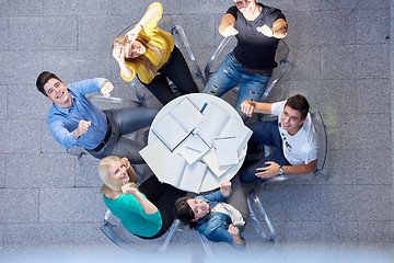 Image showing group of students  top view