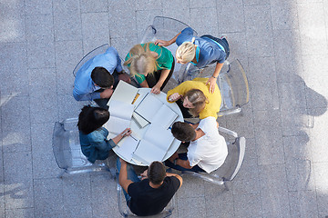 Image showing group of students  top view