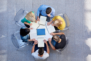 Image showing group of students  top view