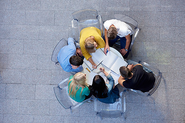 Image showing group of students  top view