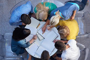 Image showing group of students  top view